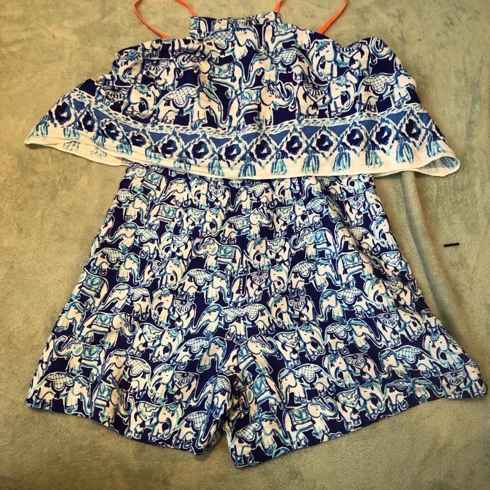 Lilly Pulitzer elephant romper